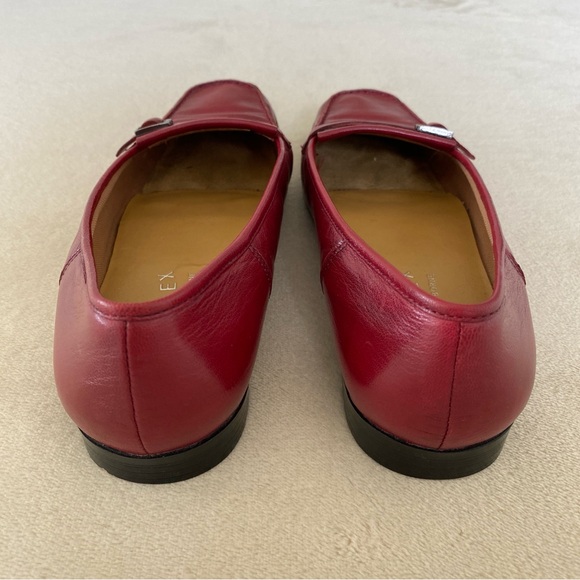 Liz Claiborne red square toe loafers - Picture 7 of 9